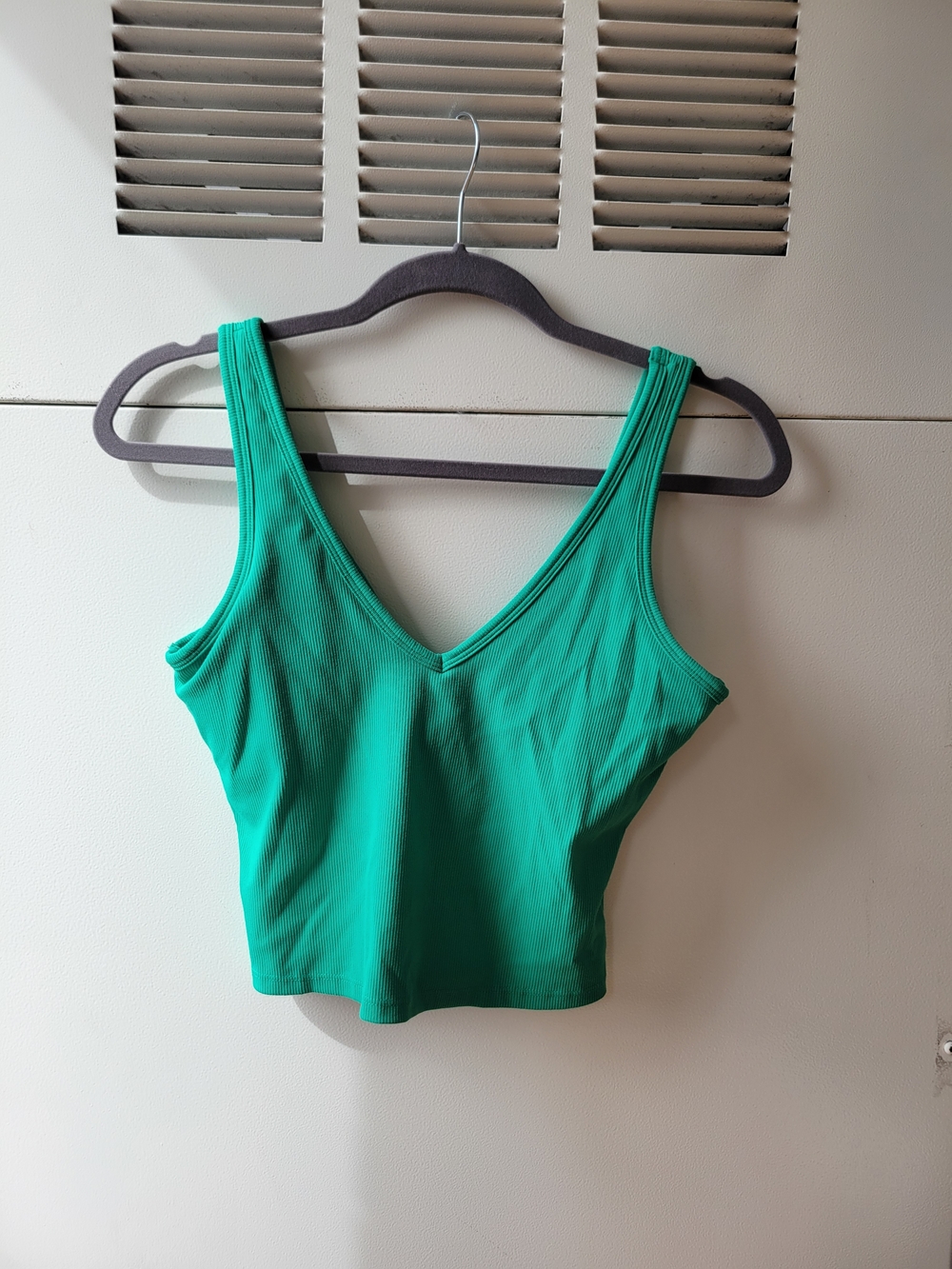 GAP Emerald Green Ribbed V-Neck Tank Top